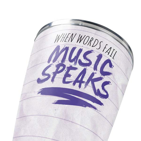 When Words Fail Music Speaks Yeti 20oz Tumbler Skin
