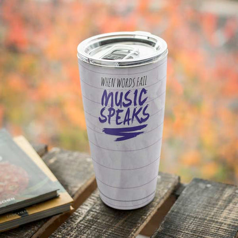 When Words Fail Music Speaks Yeti 20oz Tumbler Skin