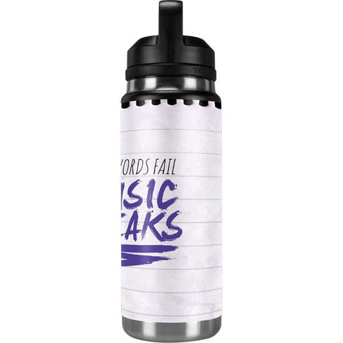 When Words Fail Music Speaks YETI Rambler 26oz Bottle Skin