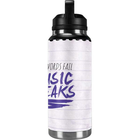 When Words Fail Music Speaks YETI Rambler 36oz Bottle Skin