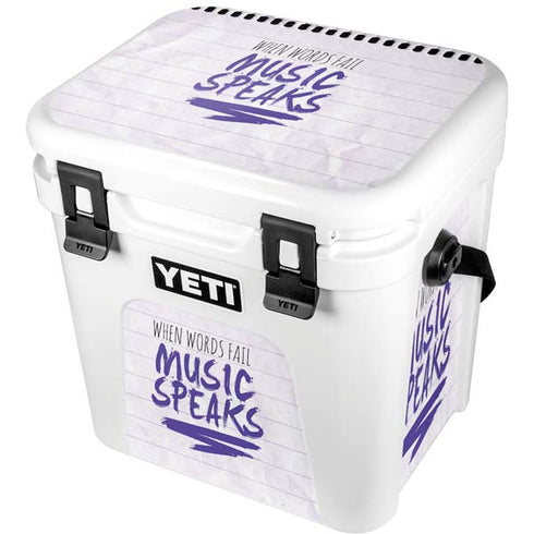 When Words Fail Music Speaks YETI Roadie 24 Hard Cooler Skin