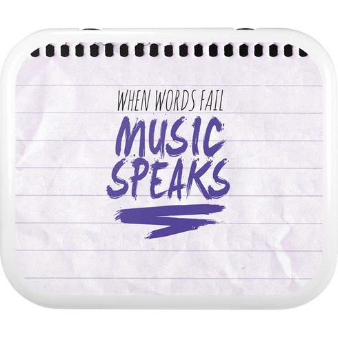 When Words Fail Music Speaks YETI Roadie 24 Hard Cooler Skin