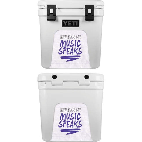 When Words Fail Music Speaks YETI Roadie 24 Hard Cooler Skin