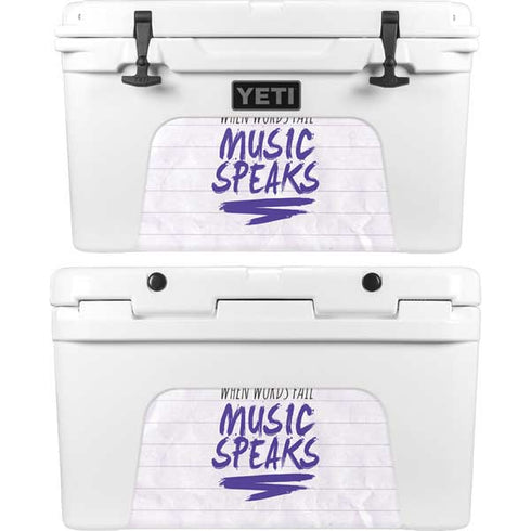 When Words Fail Music Speaks YETI Tundra 45 Hard Cooler Skin