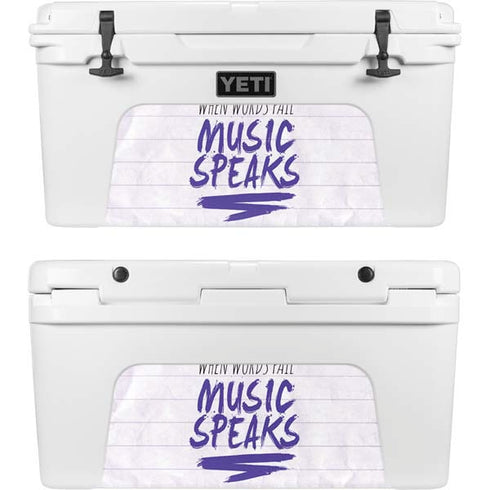 When Words Fail Music Speaks YETI Tundra 65 Hard Cooler Skin
