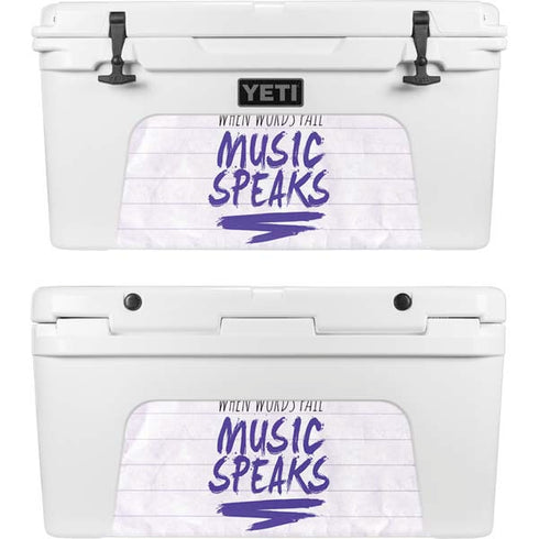 When Words Fail Music Speaks YETI Tundra 75 Hard Cooler Skin