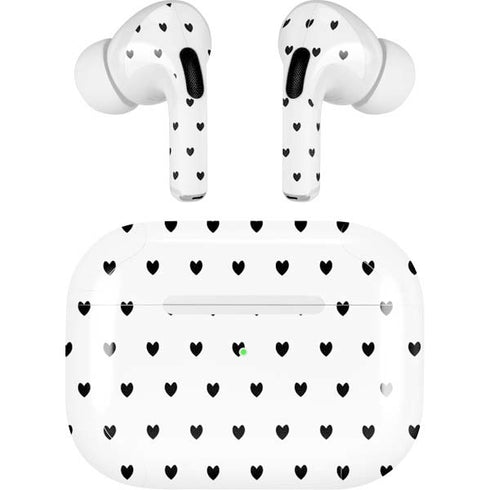 White and Black Hearts AirPods Pro 2nd Gen Skin