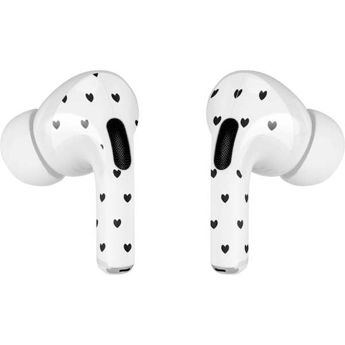 White and Black Hearts AirPods Pro 2nd Gen Skin