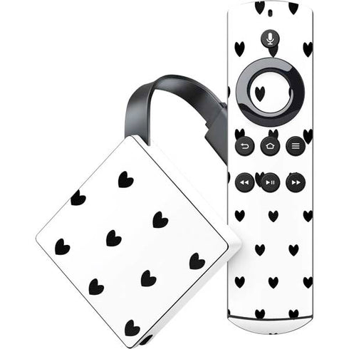 White and Black Hearts Amazon Fire TV Skin