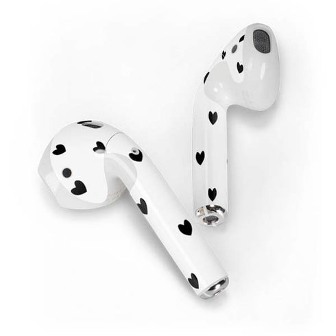 White and Black Hearts Apple AirPods 2 Skin