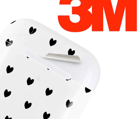 White and Black Hearts Apple AirPods 2 Skin