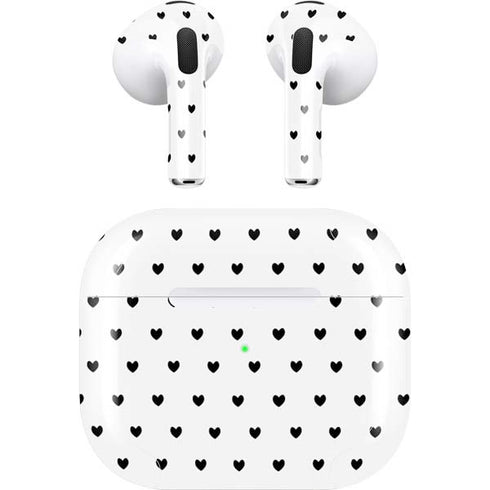 White and Black Hearts Apple AirPods (3rd Gen 2021) Skin
