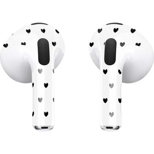 White and Black Hearts Apple AirPods (3rd Gen 2021) Skin