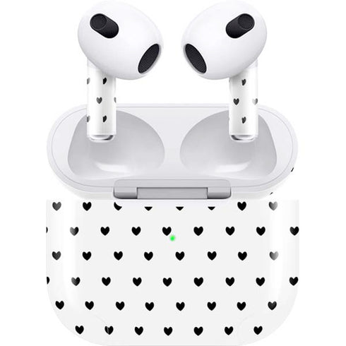 White and Black Hearts Apple AirPods (3rd Gen 2021) Skin