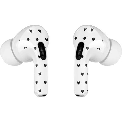 White and Black Hearts Apple AirPods Pro Skin