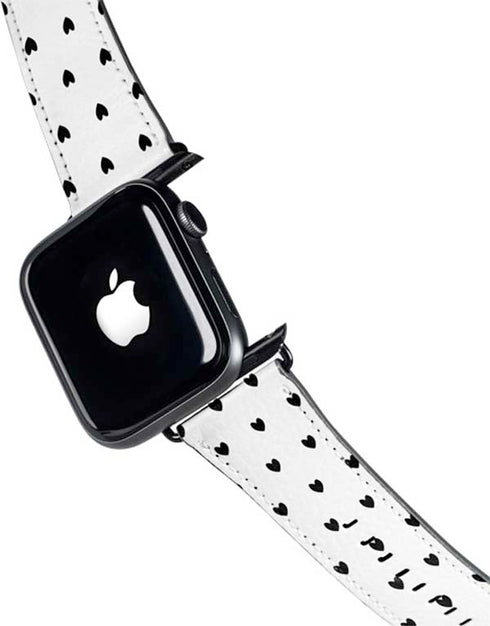 White and Black Hearts Apple Watch Band 42-44mm