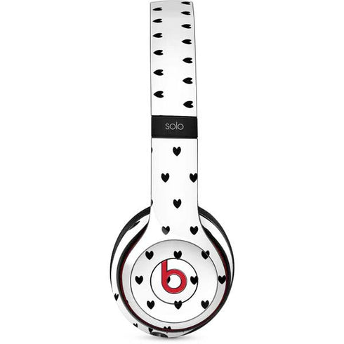 White and Black Hearts Beats Solo 2 Wireless Skin