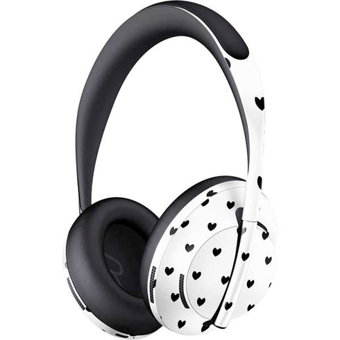 White and Black Hearts Bose Noise Cancelling Headphones 700 Skin
