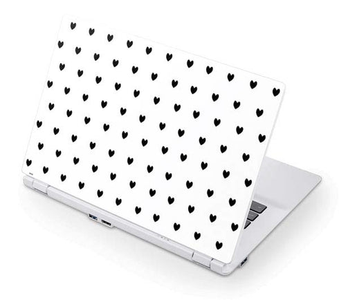 White and Black Hearts Acer Chromebook Skin