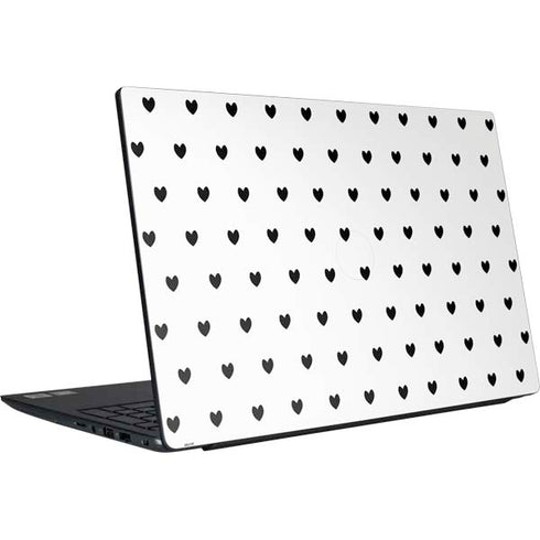 White and Black Hearts Dell Vostro Skin