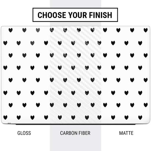 White and Black Hearts Dell Vostro Skin