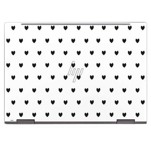White and Black Hearts HP Envy Skin