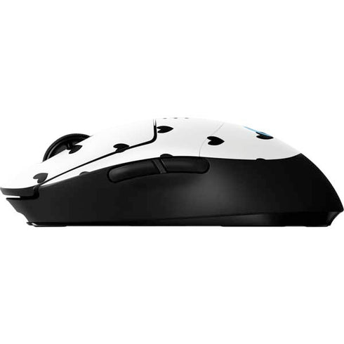 White and Black Hearts G Pro Wireless Gaming Mouse Skin