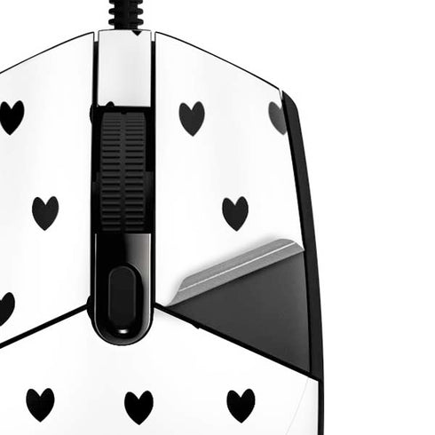 White and Black Hearts G203 Prodigy RGB Wired Gaming Mouse Skin