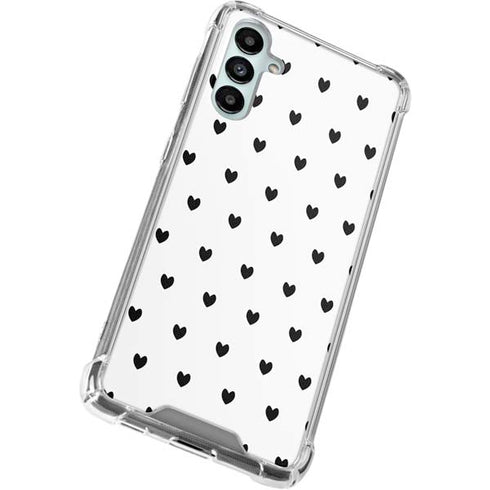 White and Black Hearts Galaxy A14 5G Clear Case