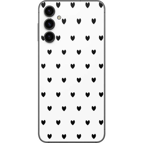 White and Black Hearts Galaxy A14 5G Skin