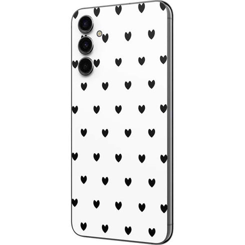 White and Black Hearts Galaxy A14 5G Skin