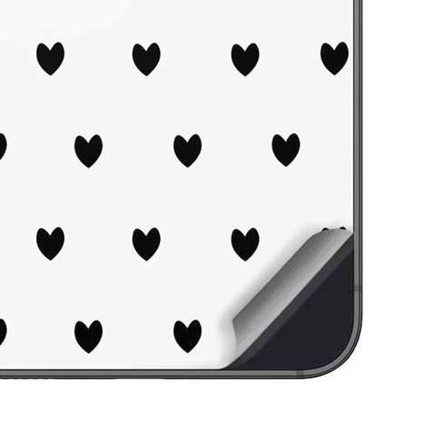 White and Black Hearts Galaxy A14 5G Skin