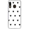 White and Black Hearts Galaxy A20 Clear Case