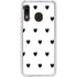White and Black Hearts Galaxy A20 Clear Case
