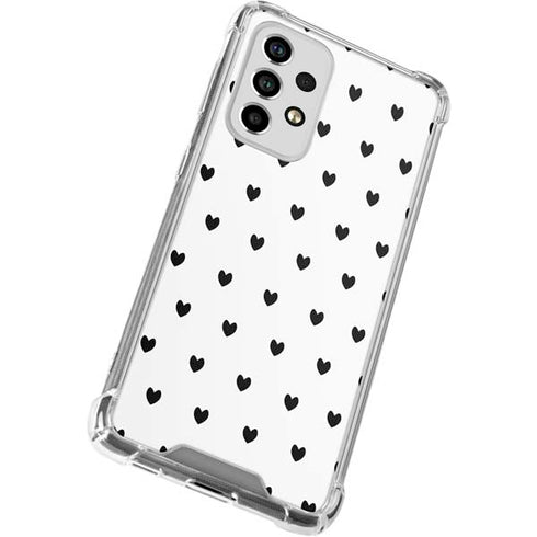 White and Black Hearts Galaxy A53 5G Clear Case