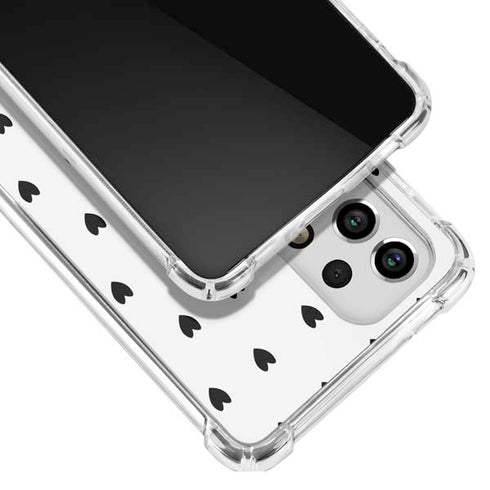 White and Black Hearts Galaxy A53 5G Clear Case