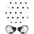 White and Black Hearts Galaxy Buds Pro Skin