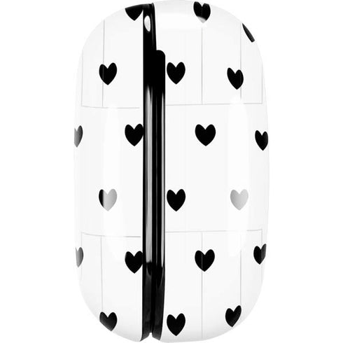 White and Black Hearts Galaxy Buds Pro Skin
