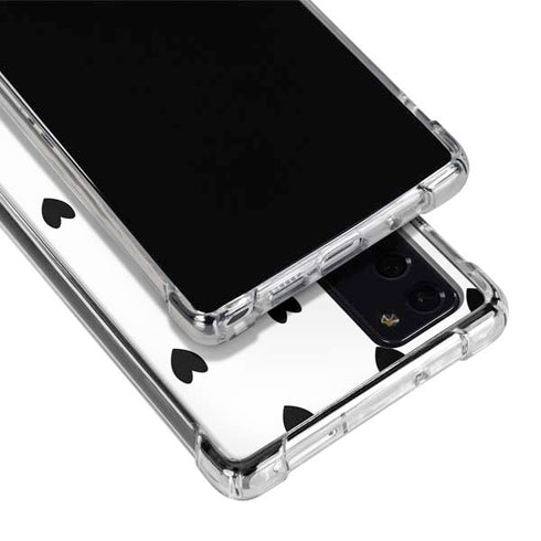 White and Black Hearts Galaxy Note20 5G Clear Case