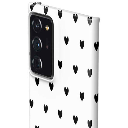 White and Black Hearts Galaxy Note20 Ultra 5G Lite Case