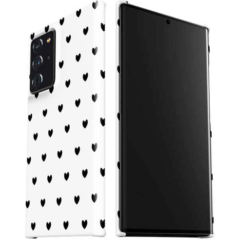 White and Black Hearts Galaxy Note20 Ultra 5G Lite Case