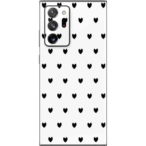 White and Black Hearts Galaxy Note20 Ultra 5G Skin