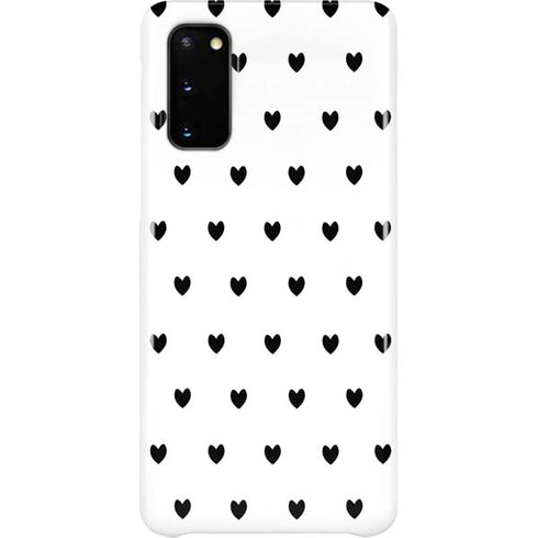 White and Black Hearts Galaxy S20 Lite Case