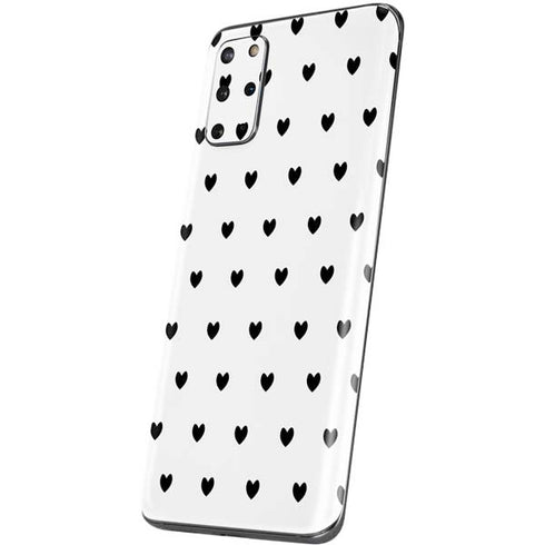 White and Black Hearts Galaxy S20 Plus Skin