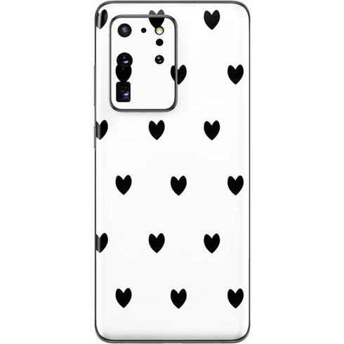 White and Black Hearts Galaxy S20 Ultra 5G Skin