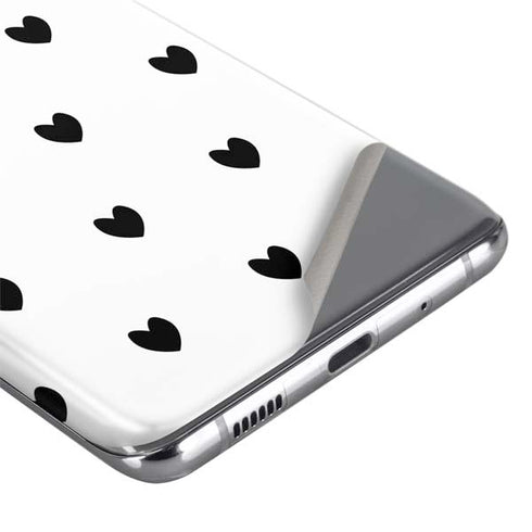White and Black Hearts Galaxy S20 Ultra 5G Skin