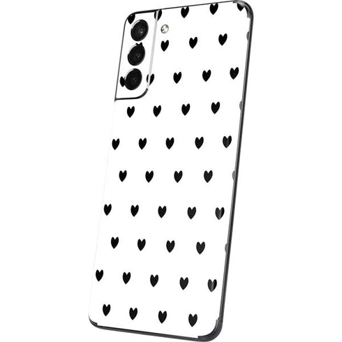 White and Black Hearts Galaxy S21 5G Skin