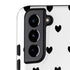 White and Black Hearts Galaxy S22 Plus Pro Case