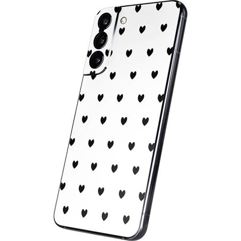 White and Black Hearts Galaxy S22 Plus Skin