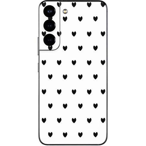 White and Black Hearts Galaxy S22 Skin